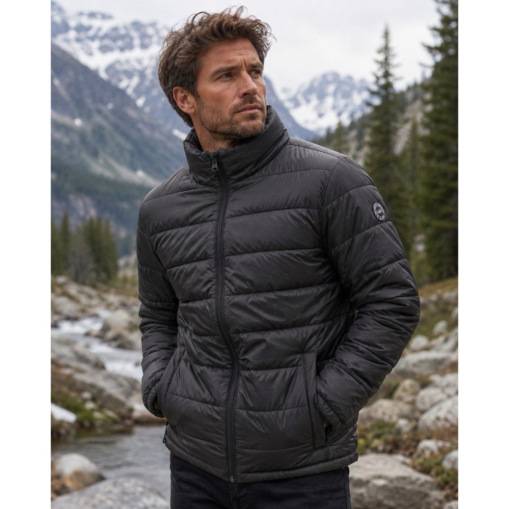 Abercrombie & Fitch Mens S Puffer Jacket Black Packable Water Resistant A&F